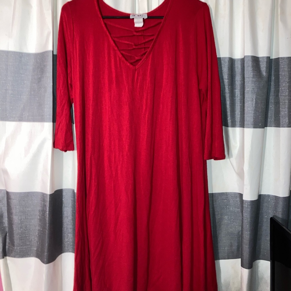 red dress